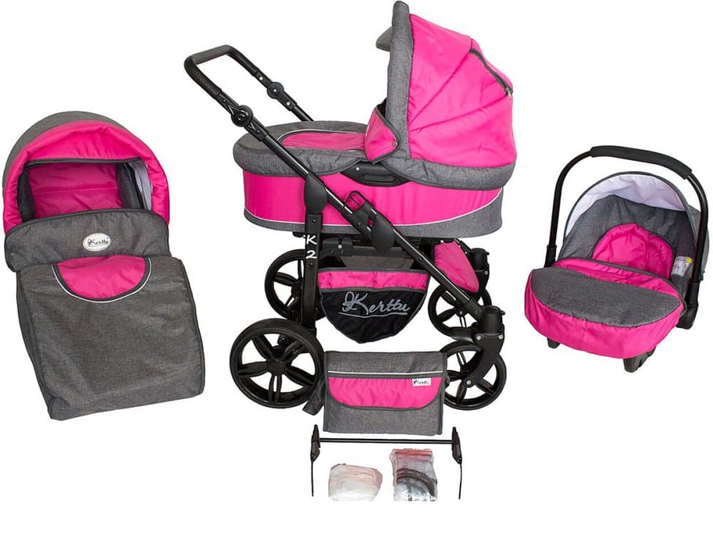 K2 Travel System Barnvagnar - Pink/Grey