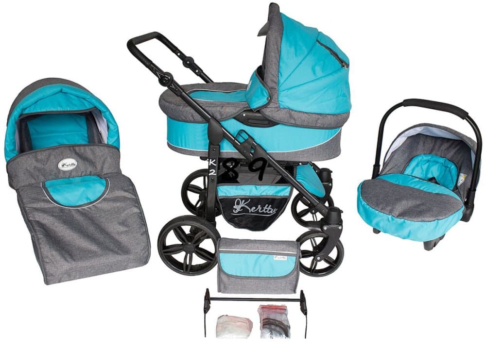 K2 Travel System Barnvagnar - Blue/Grey