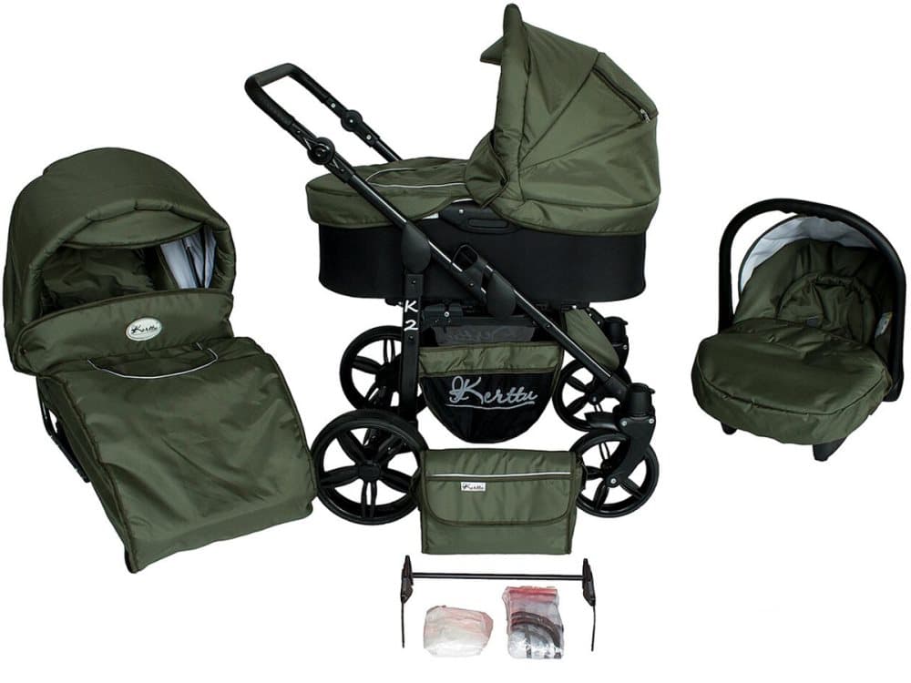 K2 Travel System Barnvagnar - Black/Khaki