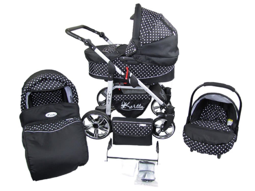 3in1 Barnvagn Hubi | Travel System - Black