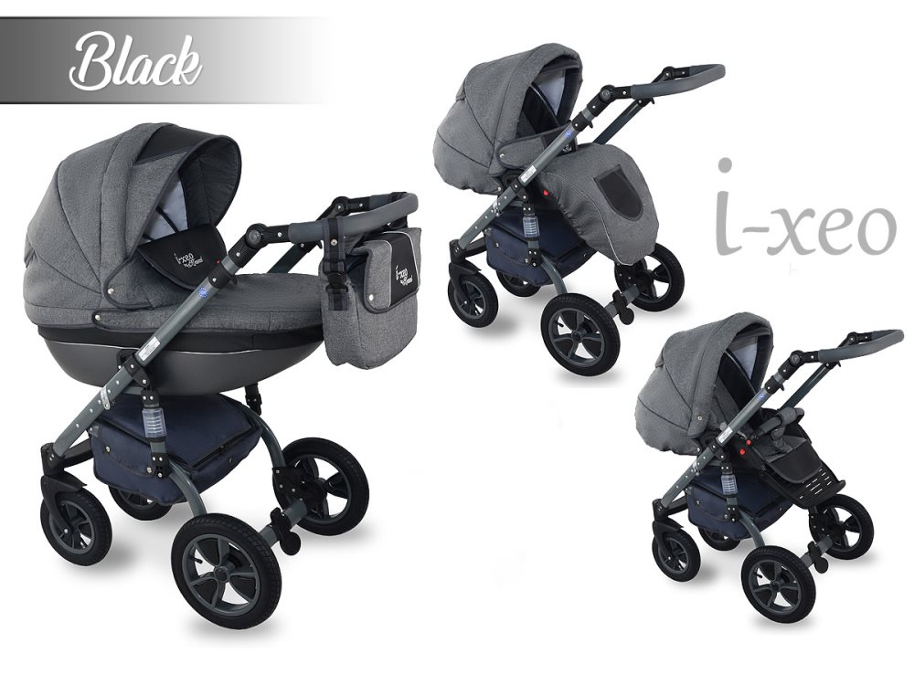 I-Xeo | Duo Barnvagn - Black