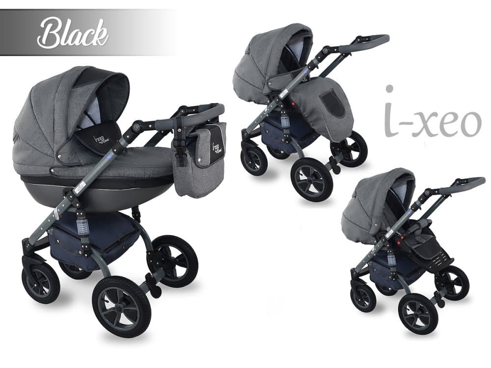 I-Xeo | Duo Barnvagn - Black