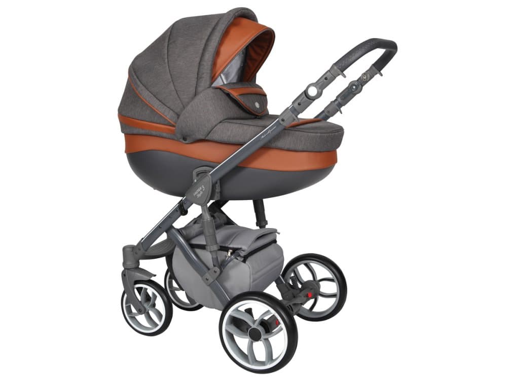 Faster Style Baby Merc Travel System Barnvagn - Stone Grey/Brown
