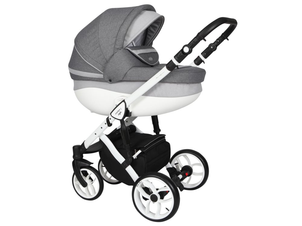 Faster Style Baby Merc Travel System Barnvagn - Snow/Grey