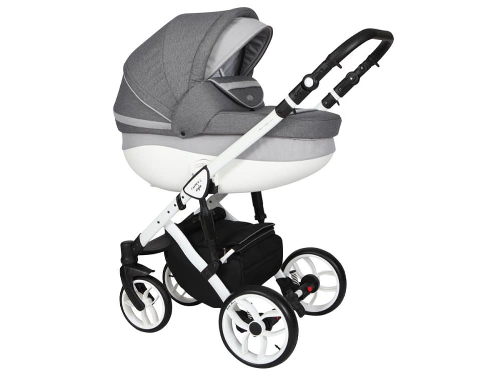 Faster Style Baby Merc Travel System Barnvagn - Snow/Grey