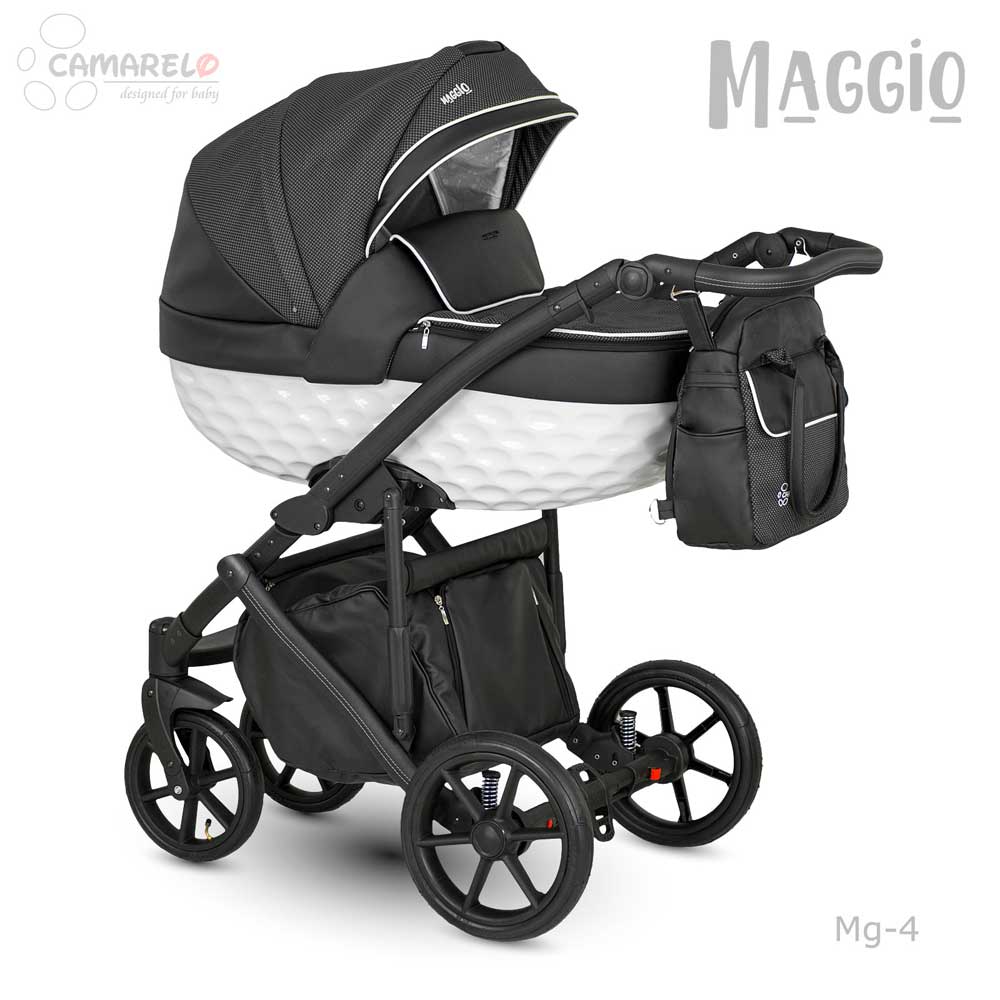 Maggio Duo Barnvagn - Black/White