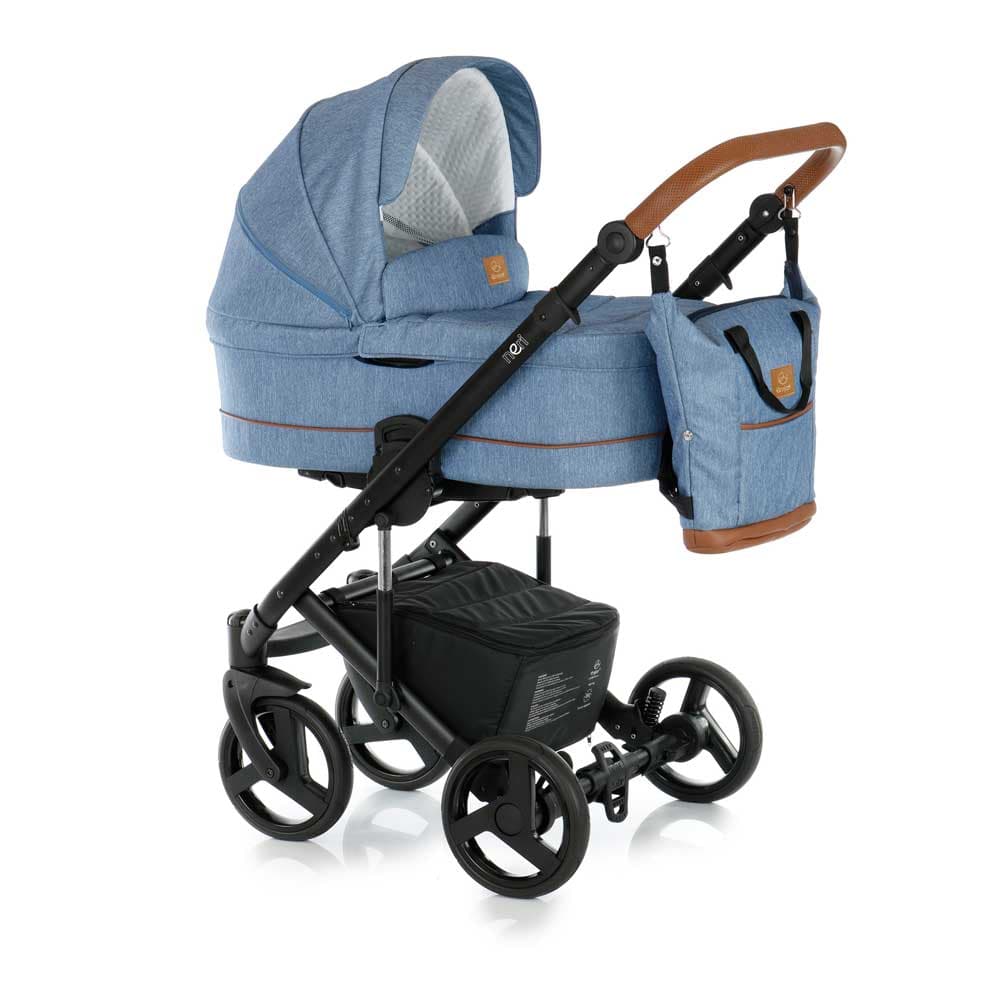 Neri Duo Barnvagn - Sky Blue/Cognac