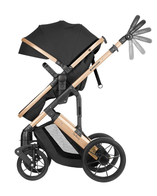 Kombivagn 3 i 1 Anti-chock Lyx Barnvagn - Svart