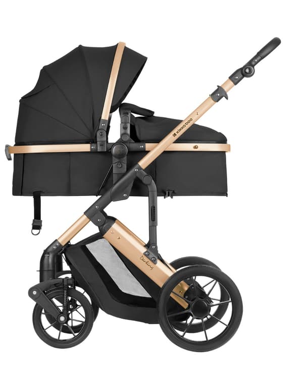 Kombivagn 3 i 1 Anti-chock Lyx Barnvagn - Svart