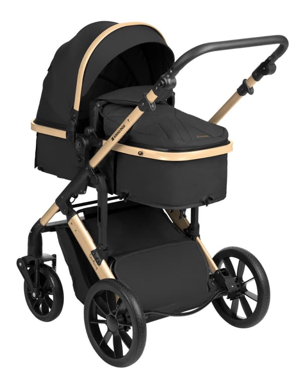 Kombivagn 3 i 1 Anti-chock Lyx Barnvagn - Svart