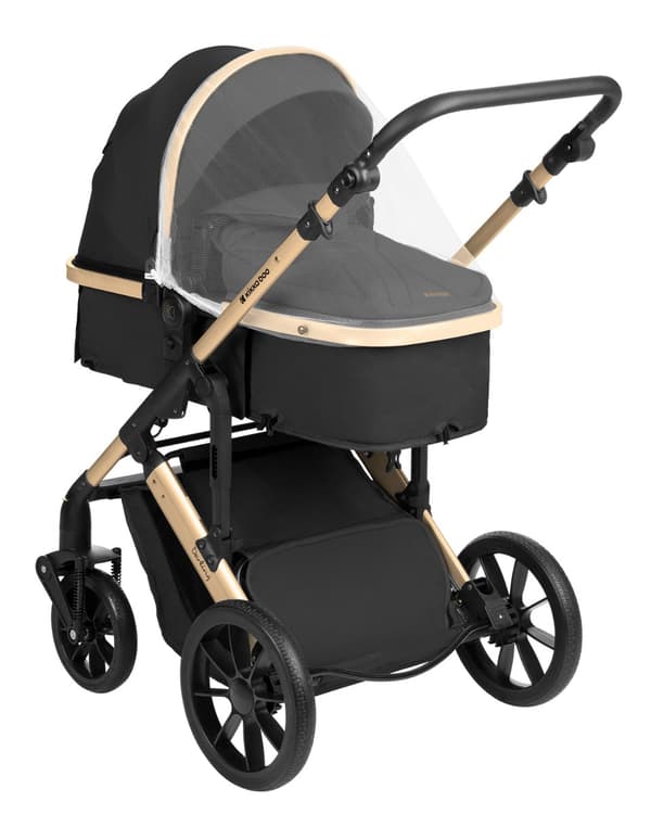 Kombivagn 3 i 1 Anti-chock Lyx Barnvagn - Svart