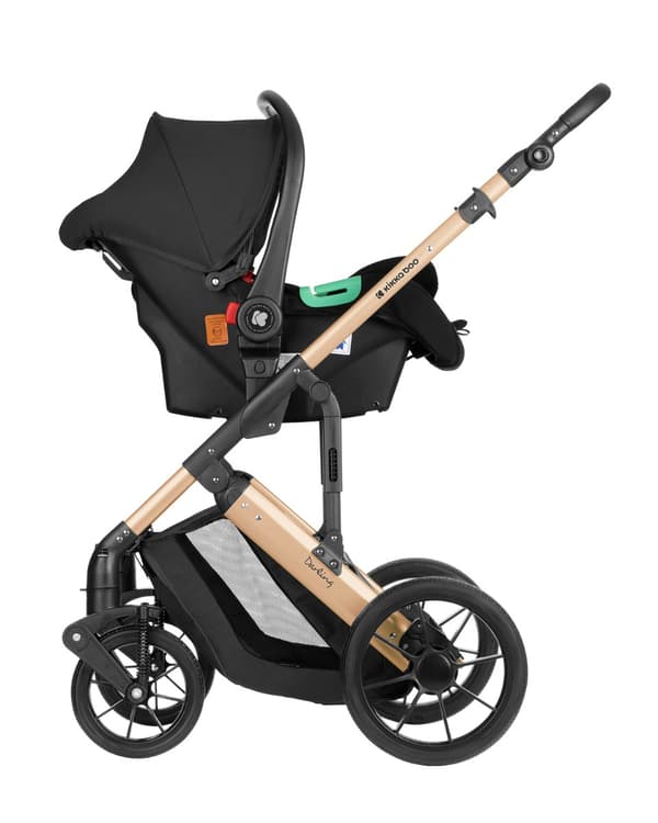 Kombivagn 3 i 1 Anti-chock Lyx Barnvagn - Svart