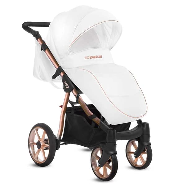 ​Mommy Glossy White Barnvagn - Rose Gold