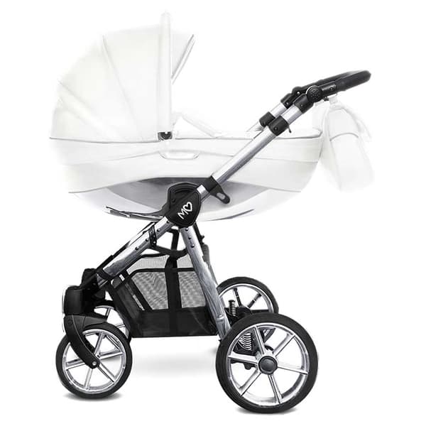 ​Mommy Glossy White Barnvagn - Silver