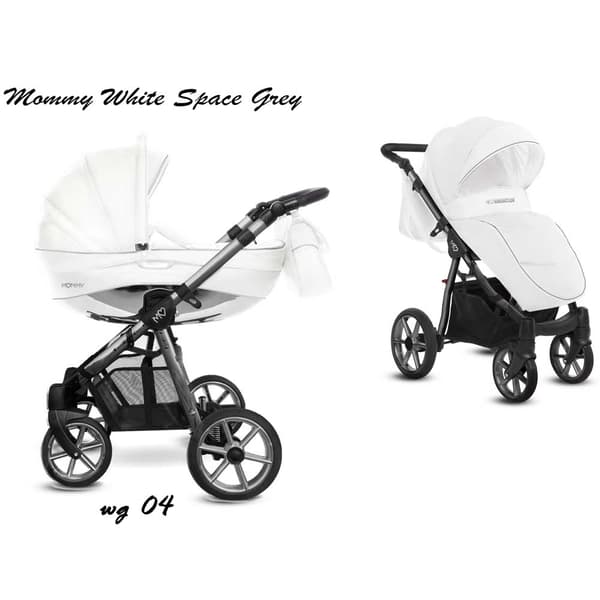 ​Mommy Glossy White Barnvagn - Space Gray