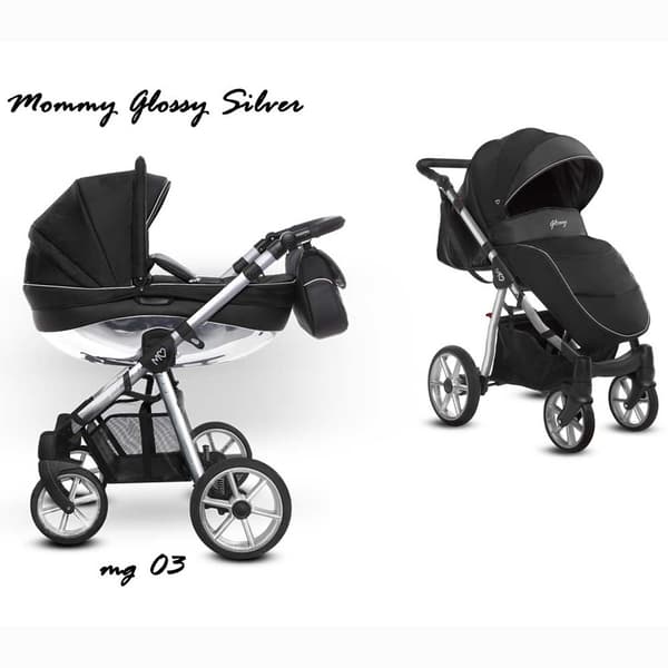 ​Mommy Glossy Barnvagn - Silver