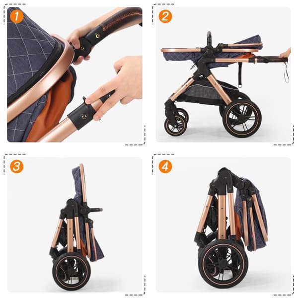 Barnvagnar 3 i 1 - Blå Jeans