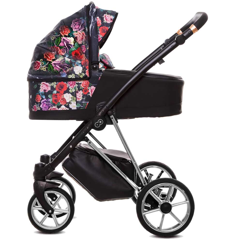 Musse Rose Barnvagn | Dark Rose - Rose Silver