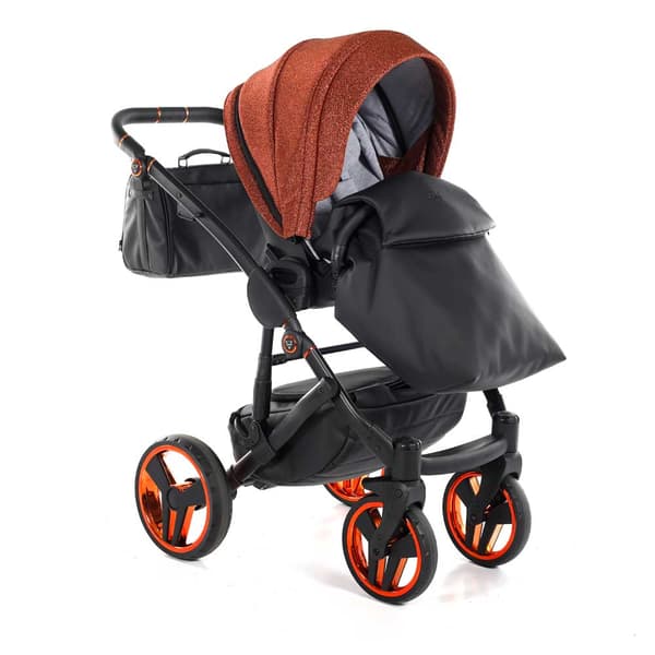 Junama Superstar Leatherette - Orange Glitter