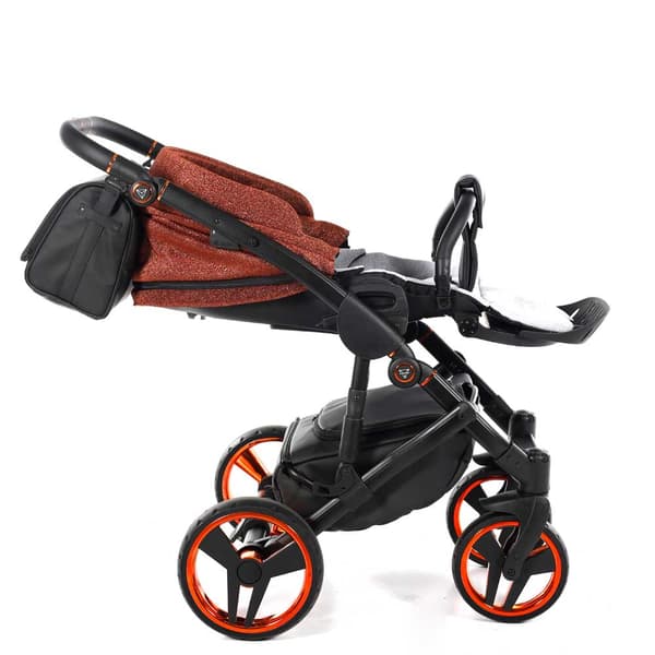 Junama Superstar Leatherette - Orange Glitter