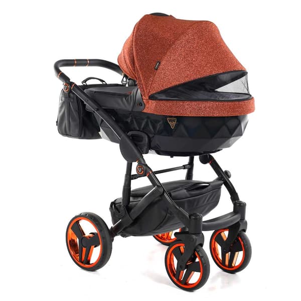 Junama Superstar Leatherette - Orange Glitter