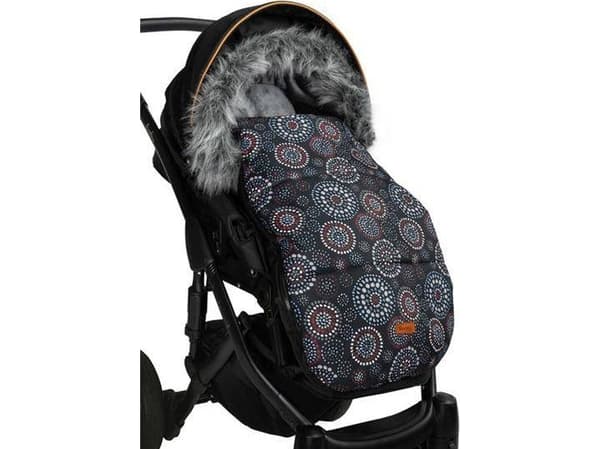 Sensillo OLAF FOOTMUFF BLACK ROSETTES 100 X 45