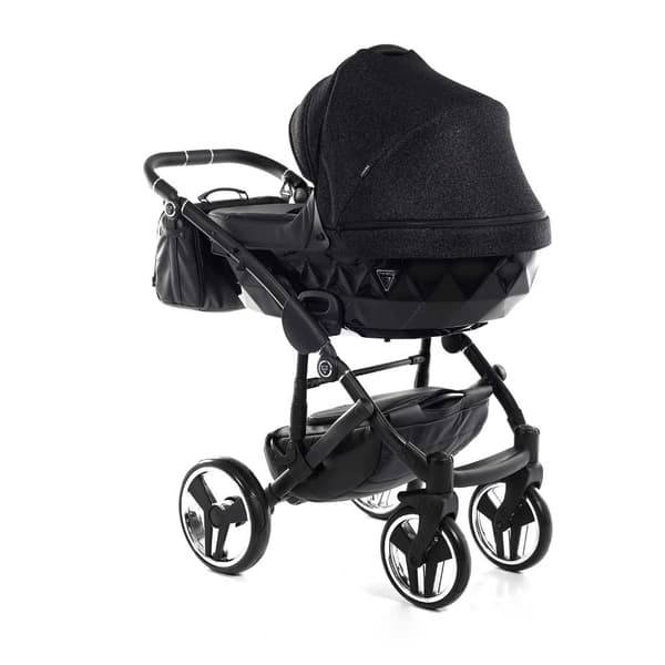 Junama Superstar Leatherette - Black Glitter