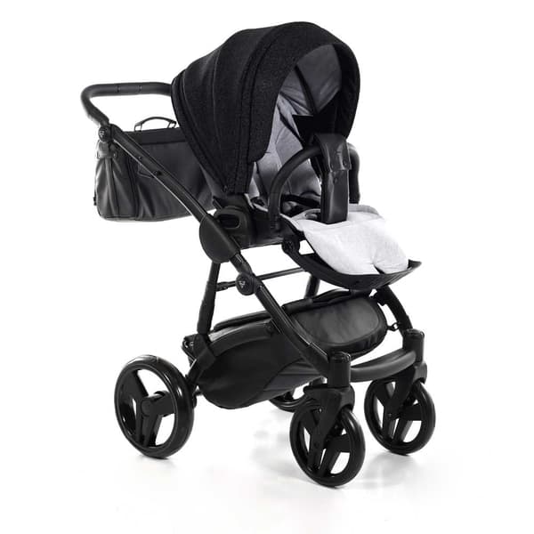 Junama Superstar Leatherette - Black Glitter