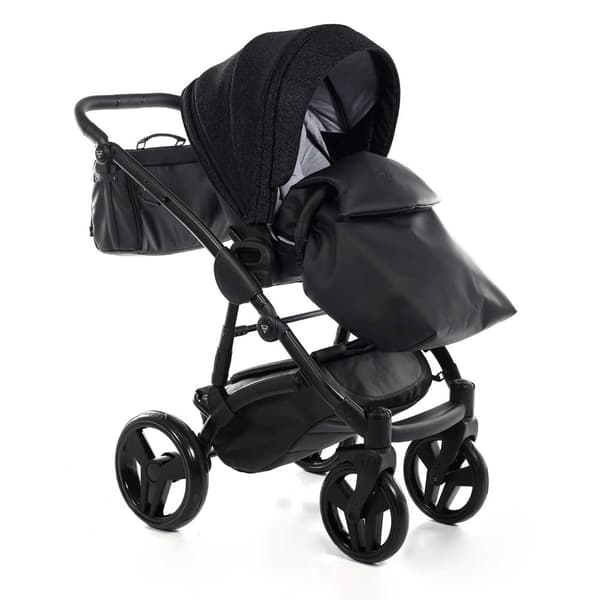 Junama Superstar Leatherette - Black Glitter