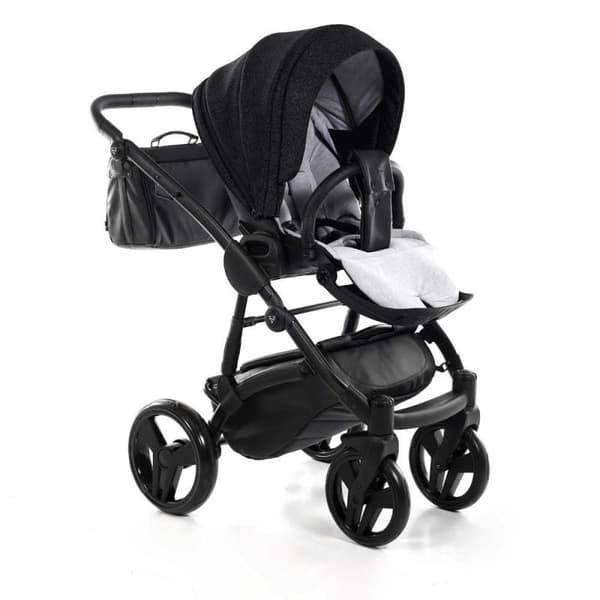 Junama Superstar Leatherette - Black Glitter