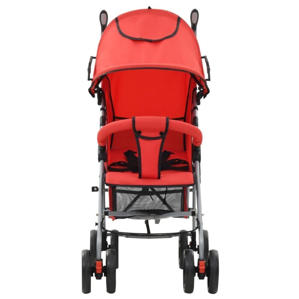 2-i-1 Barnvagn/sittvagn stål röd