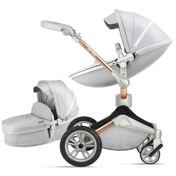 Hot Mom Barnvagn 2 i 1 resesystem, modell F023 - Ljusgrå