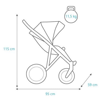 ​Lazzio 3-in-1 Travelsystem - Argento Eco