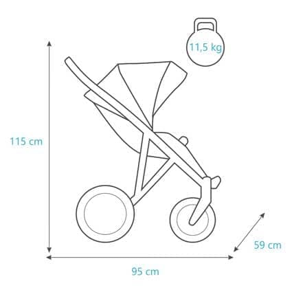 ​Lazzio Black 3-in-1 Travelsystem - Flowers