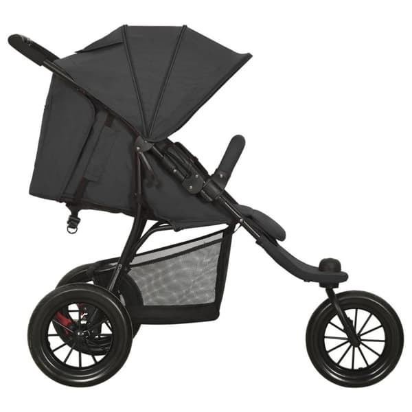 vidaXL Barnvagn antracit stål