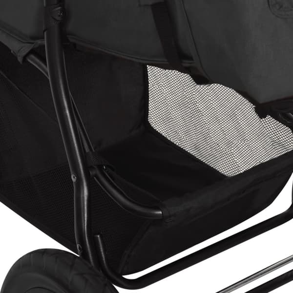 vidaXL Barnvagn antracit stål