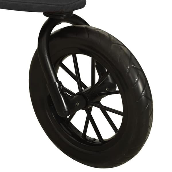 vidaXL Barnvagn antracit stål