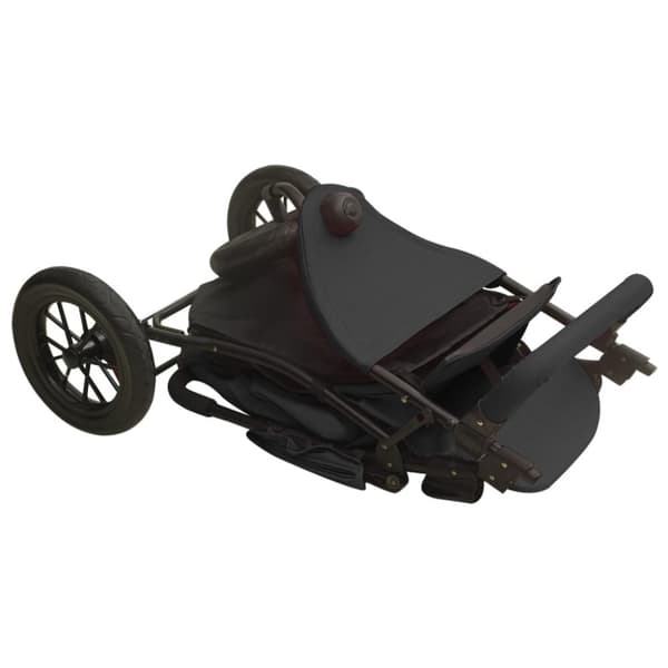 vidaXL Barnvagn antracit stål