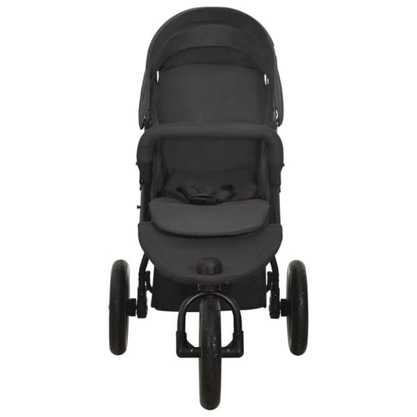 vidaXL Barnvagn antracit stål