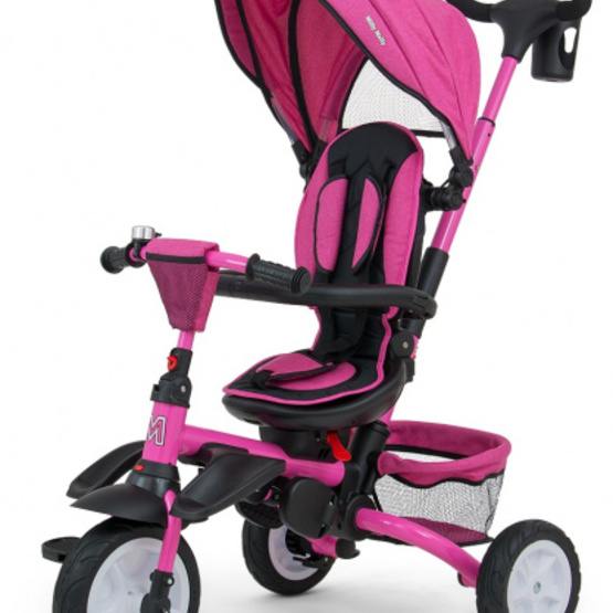 Milly Mally - Trehjuling / Sulky 109 Cm Rosa/Svart