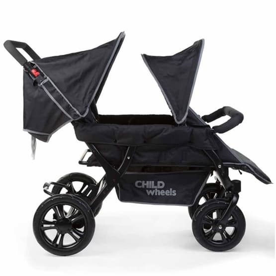 Childhome Syskonvagn För 4 Barn Svart Cwtb2