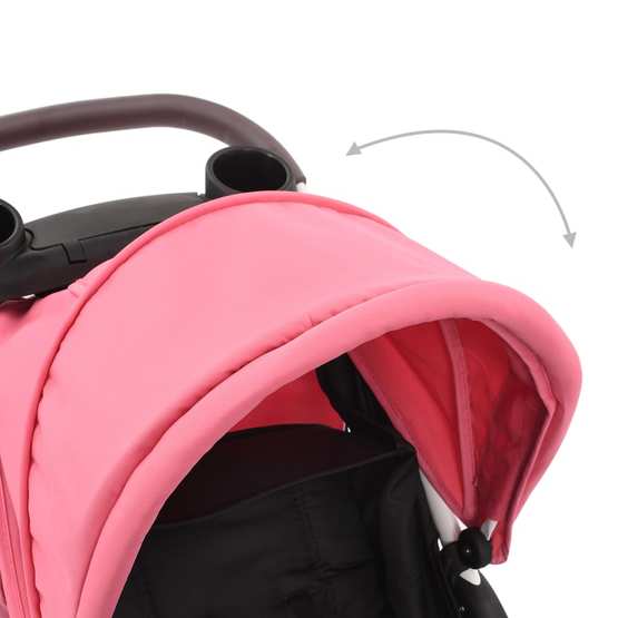 Sittvagn 3 Hjul Rosa Och Svart