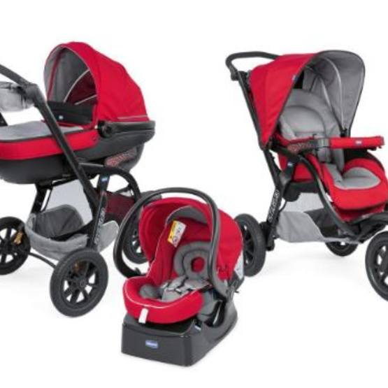 Chicco - Barnvagn 3-In-1 Activ 3 Top Röd/Grå