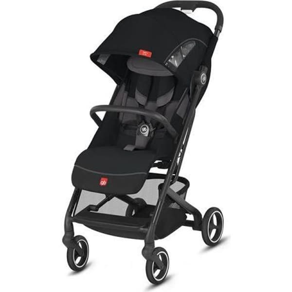 GB Qbit+ All City Velvet barnvagn - Liggande ryggstöd - Hjul med fjädring - Svart