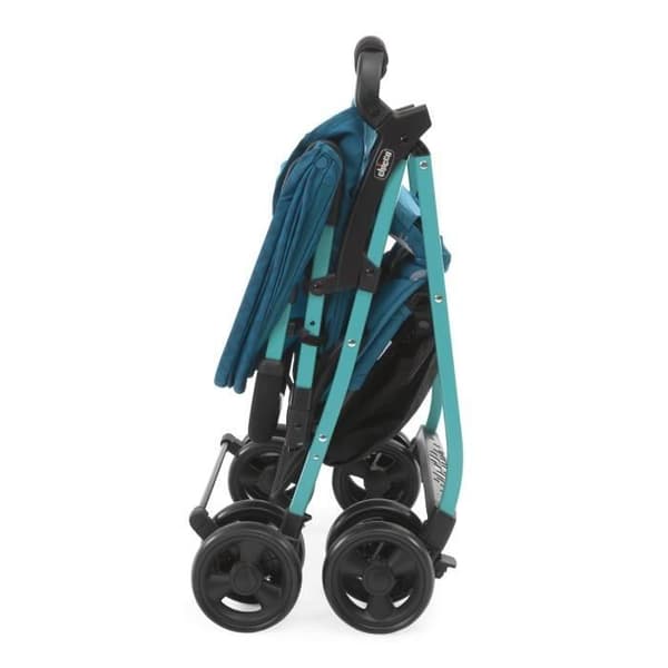 CHICCO Ohlala 3 kompakt vagn - Från födseln - Upp till 15 kg - Lutande ryggstöd - Säkerhetsbygel - Blue Space