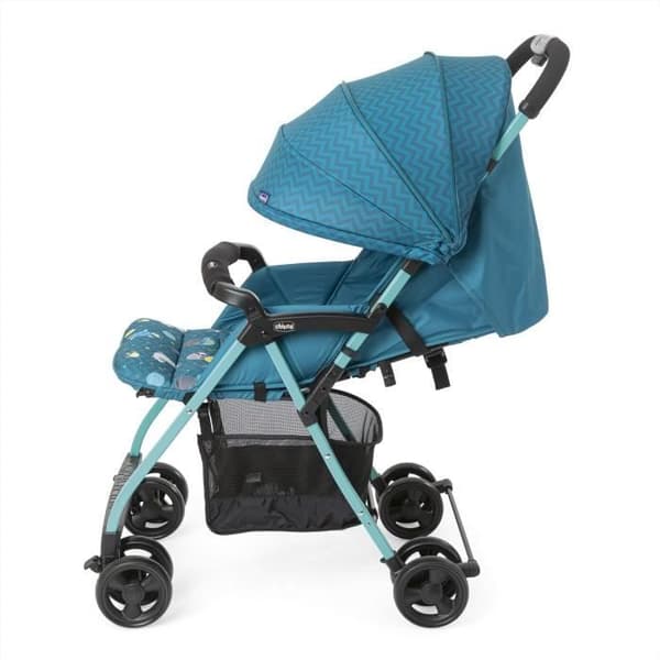 CHICCO Ohlala 3 kompakt vagn - Från födseln - Upp till 15 kg - Lutande ryggstöd - Säkerhetsbygel - Blue Space