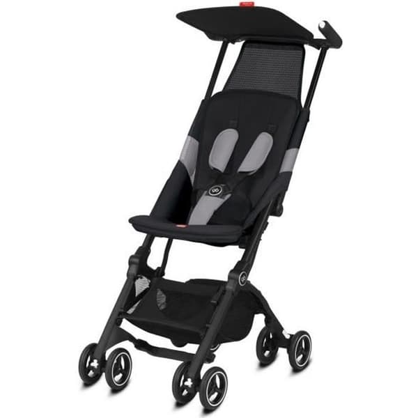 GB Pockit Air All-Terrain Velvet Black Barnvagn - Cane Stroller - Dubbla hjul - Vikt 15-36 kg