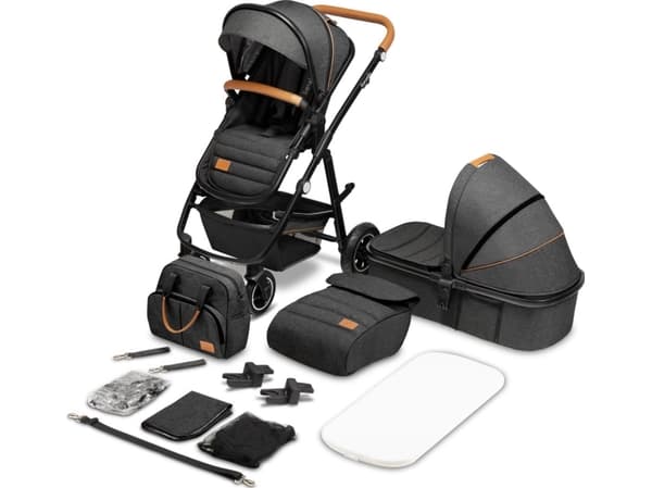 Lionelo Strollers - Kombivogn- Amber 3 i 1 grå grafit