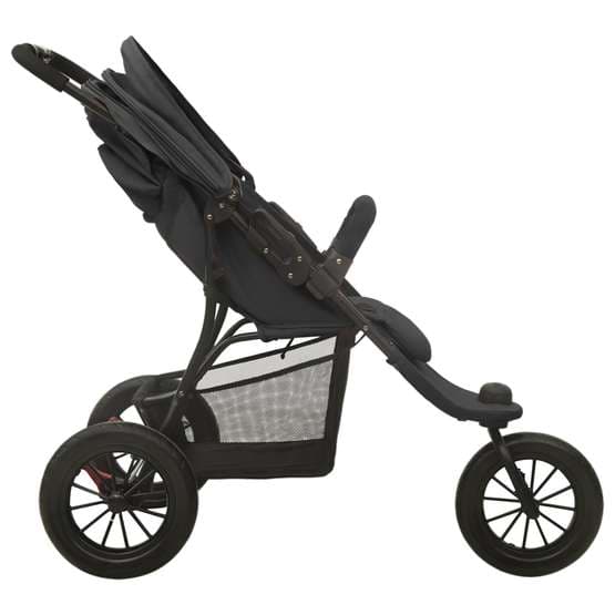 Barnvagn Antracit Stål