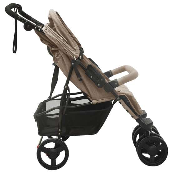Tvillingvagn Taupe Stål - 4